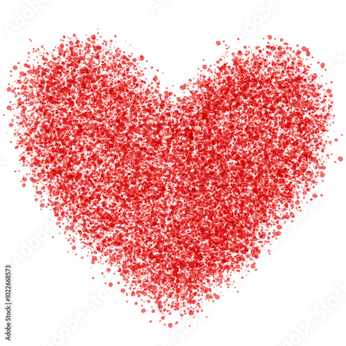 Hand drawn watercolor illustration of a Valentine's Day heart for use as an illustration