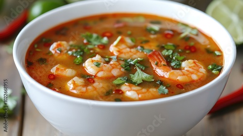 Delicious Shrimp Soup with Fresh Ingredients