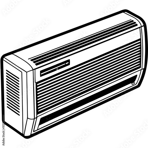 Air conditioner vector illustration on a white background