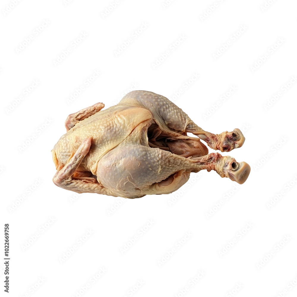 Obraz premium Raw whole chicken isolated on White Background