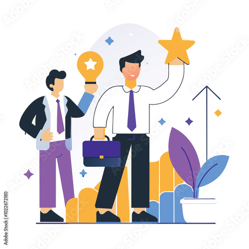  boost your career development job promoted higher business illustration