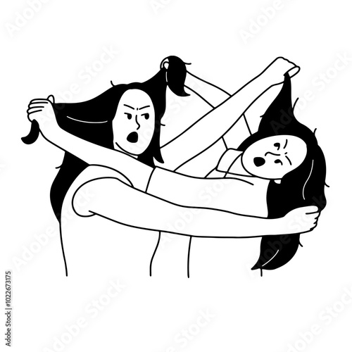 Women fighting