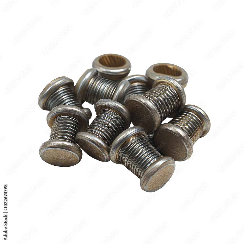 Close-up of a Pile of Metallic Springs Close-up of a Pile of Metallic Springs