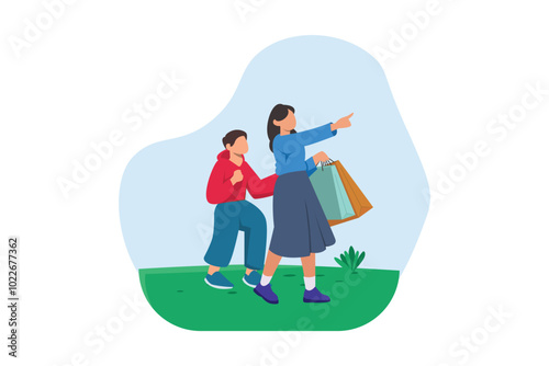 Weekend Activity Flat Design Illustration