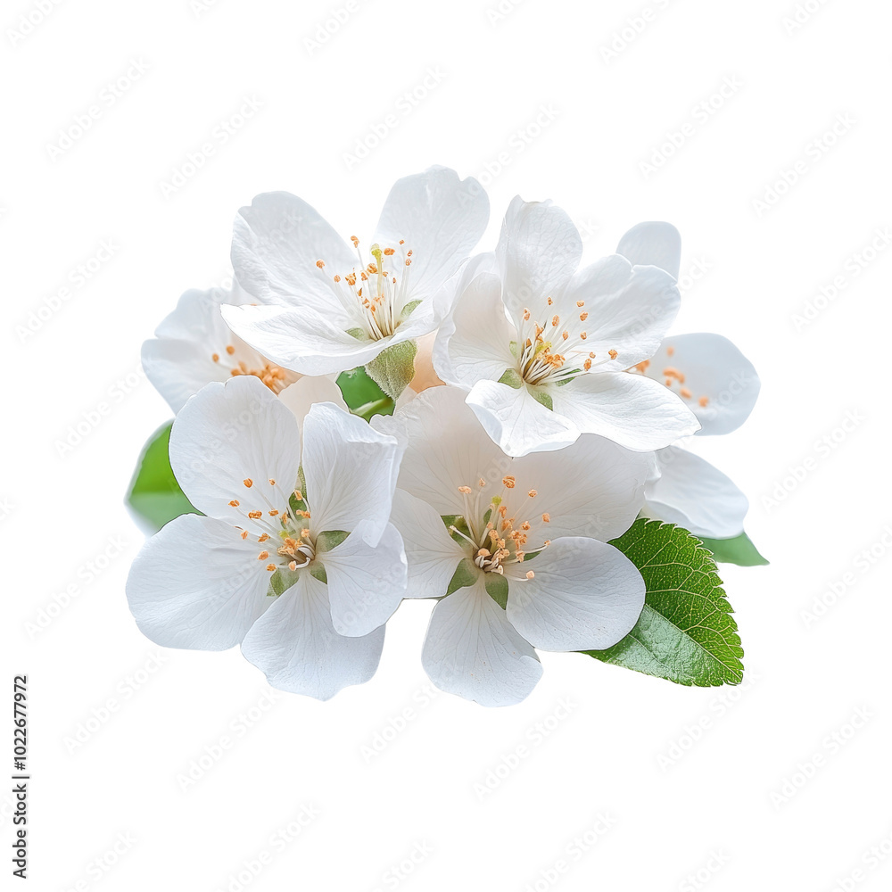 Closeup of White Apple Blossom Flowers Closeup of White Apple Blossom Flowers