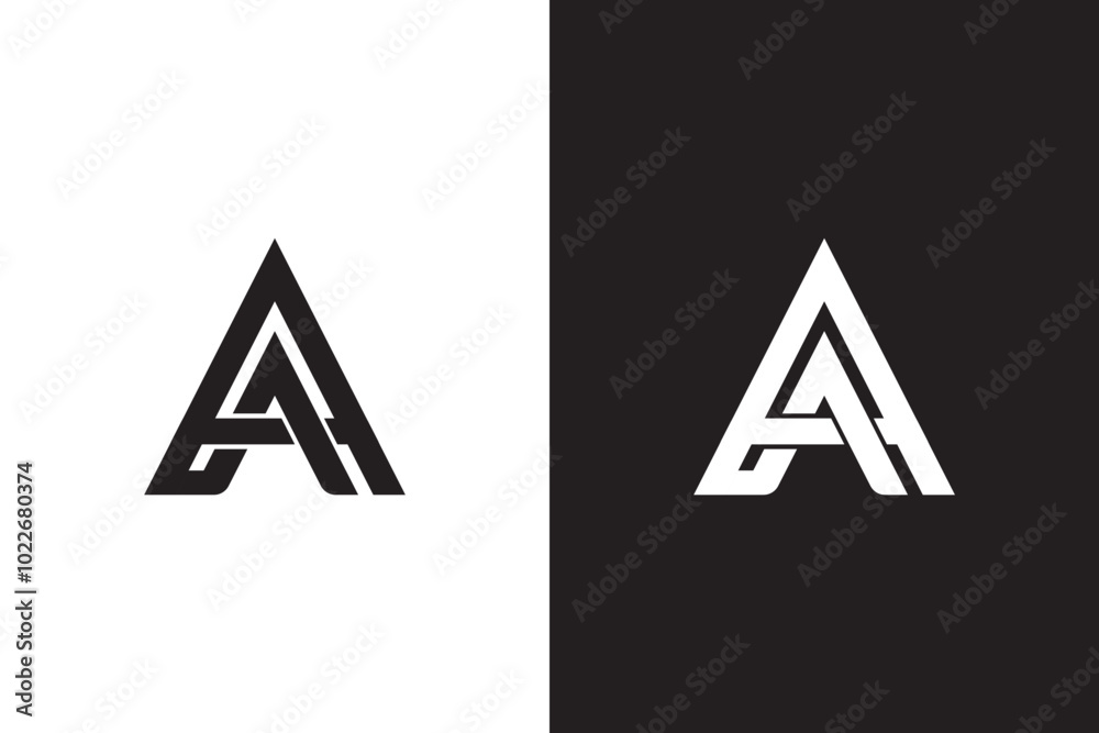 Letter AA logo design. Letter AA logo design.