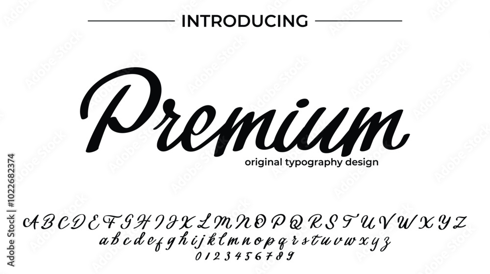 Premium Font Stylish brush painted an uppercase vector letters, alphabet, typeface Premium Font Stylish brush painted an uppercase vector letters, alphabet, typeface