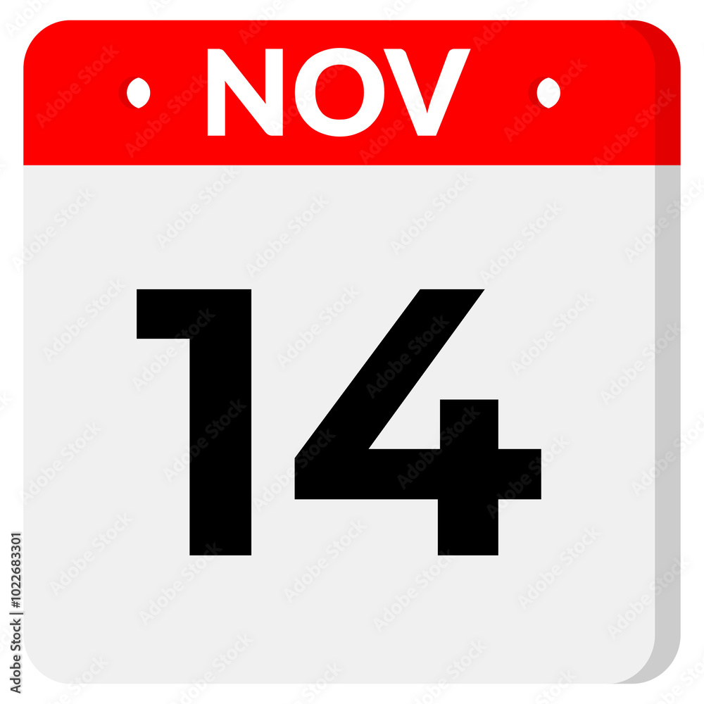 14 November Date Icon 14 November Date Icon