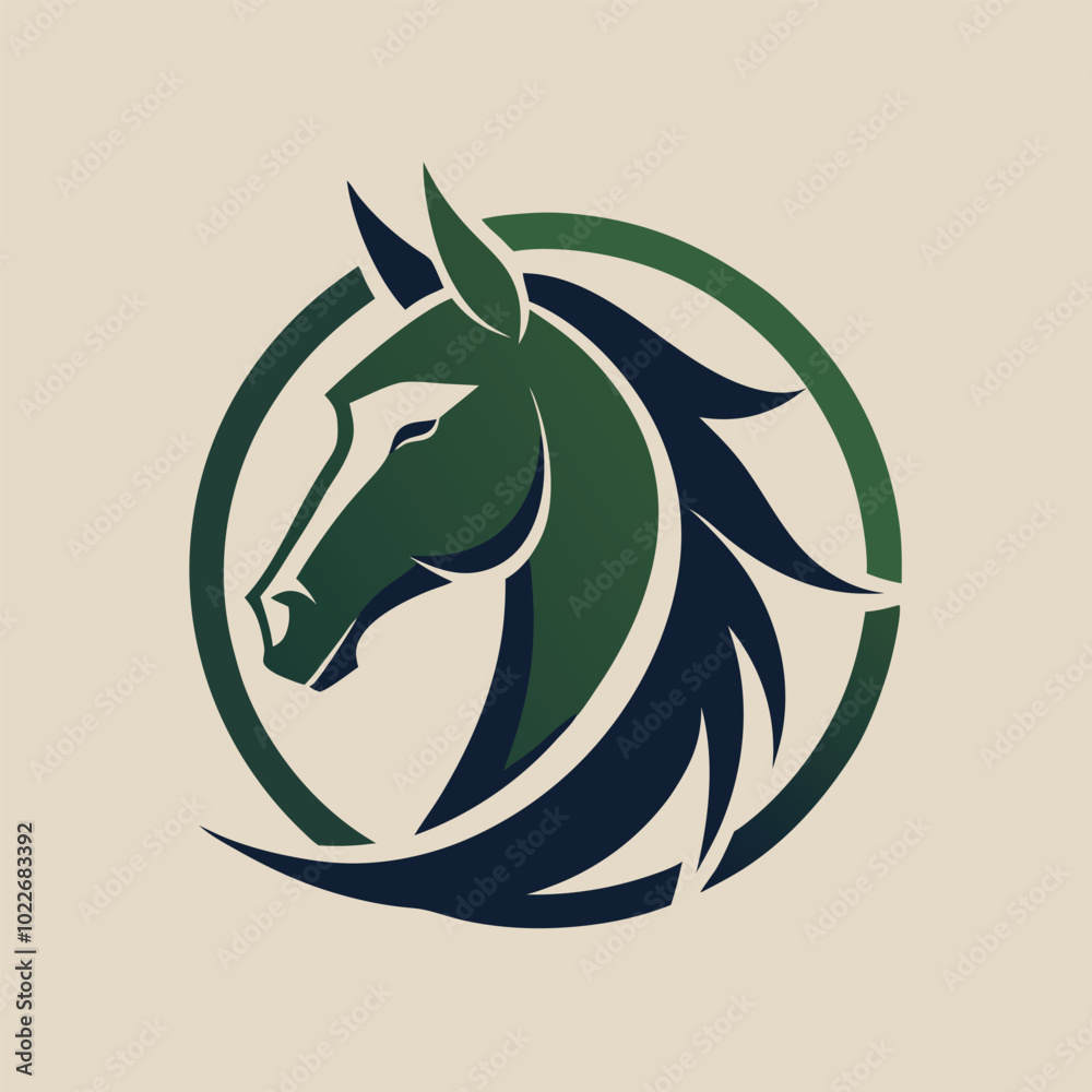 A minimal attractive equestrian horse logo vector A minimal attractive equestrian horse logo vector