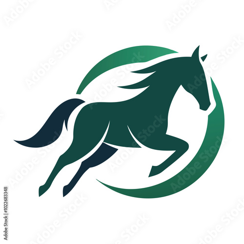 A minimal attractive equestrian horse logo vector