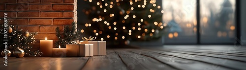 Merry Christmas 2025, festive cheer and warm family gathering by the fireplace, flat design illustration