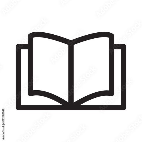 Book Icon, Study or Reading Book Icon, Education Related Sign, Learning Symbol
