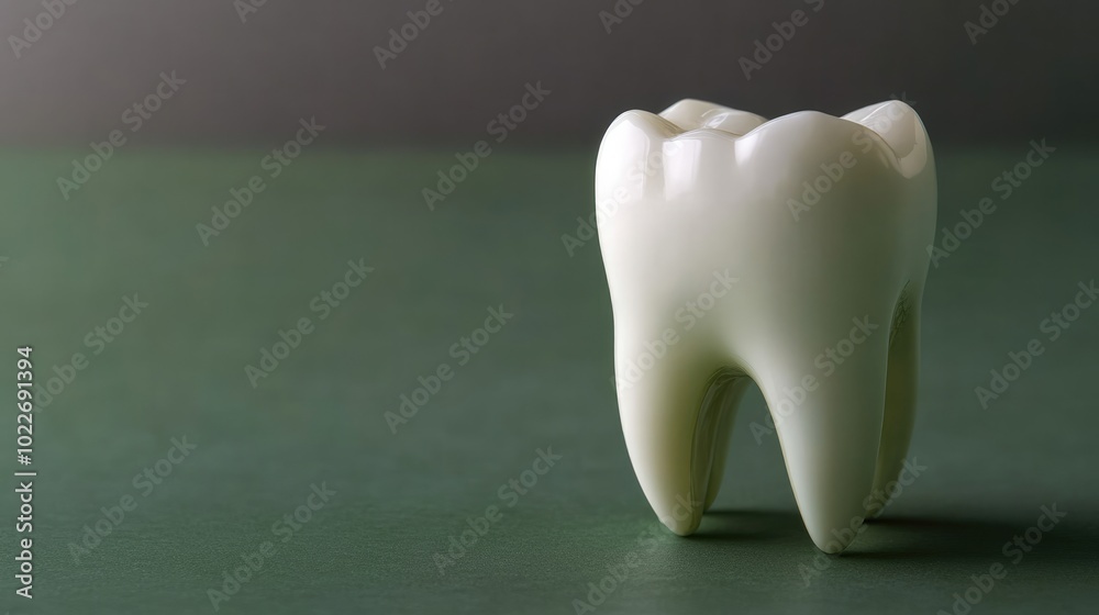 White Tooth on Solid Background, Symbol for Dental Care and Crowns White Tooth on Solid Background, Symbol for Dental Care and Crowns