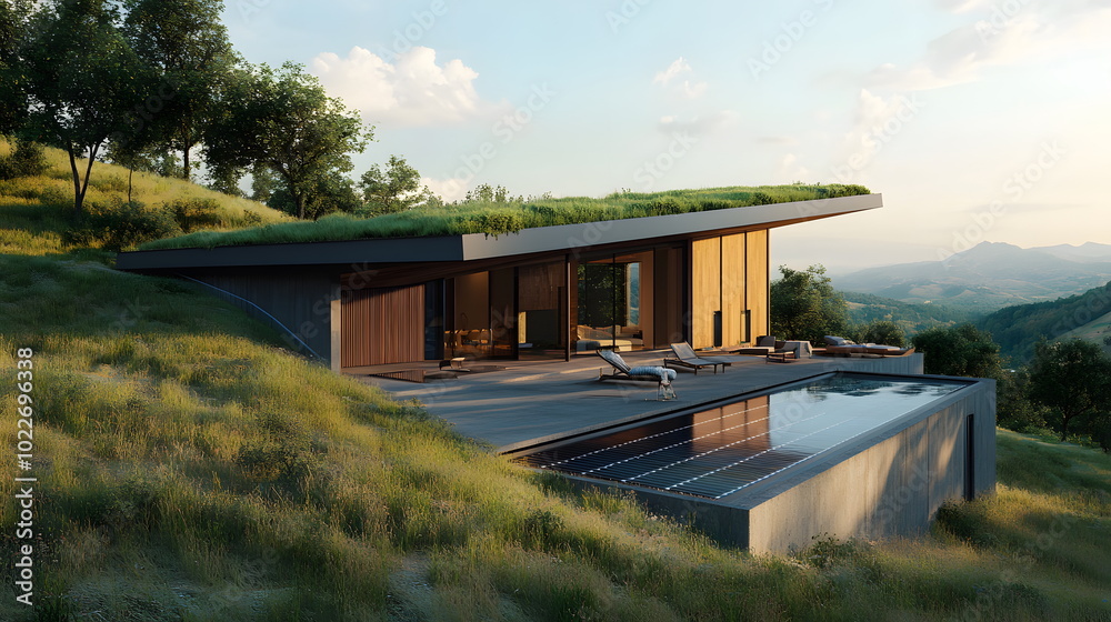Off-Grid Home with Green Roof Off-Grid Home with Green Roof