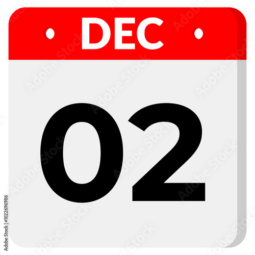 02 December Date Icon