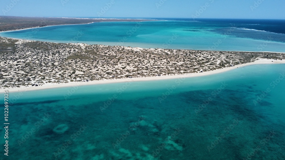 Obraz premium view from the beach, winderabandi point, ningaloo coast, western australia