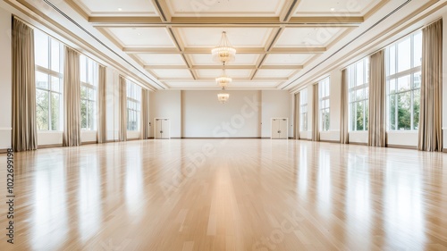 Wallpaper Mural An opulent grand ballroom featuring polished floors and elegant gold detailing. Torontodigital.ca