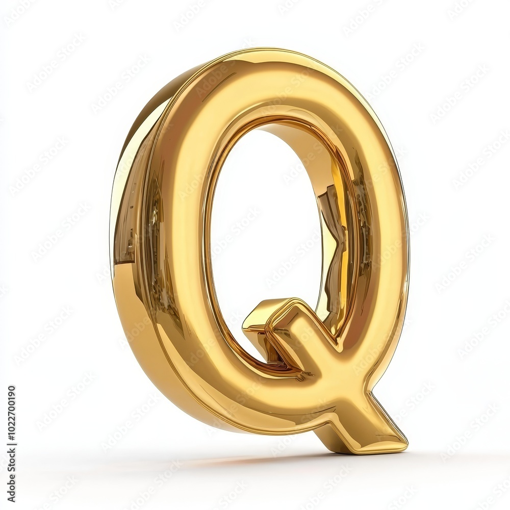 A Stunning 3D Representation of the Letter Q in Lustrous Gold Finishing: A Creative Visualization of Typography and Design. A Stunning 3D Representation of the Letter Q in Lustrous Gold Finishing: A Creative Visualization of Typography and Design.