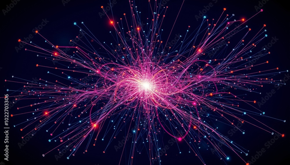 Fototapeta premium Abstract Financial Graph Explosion