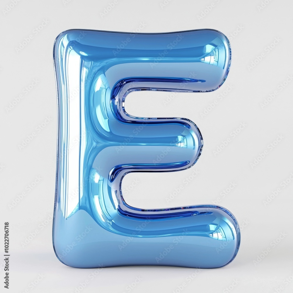 A Captivating Shiny Blue Letter 'E' Presenting a Modern, Sleek Design Ready to Brighten Up Any Creative Space with Style and Elegance A Captivating Shiny Blue Letter 'E' Presenting a Modern, Sleek Design Ready to Brighten Up Any Creative Space with Style and Elegance