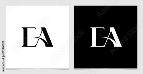 EA AE E A Letter Monogram Logo Element Vector , Initial Logo for Brand Company Element