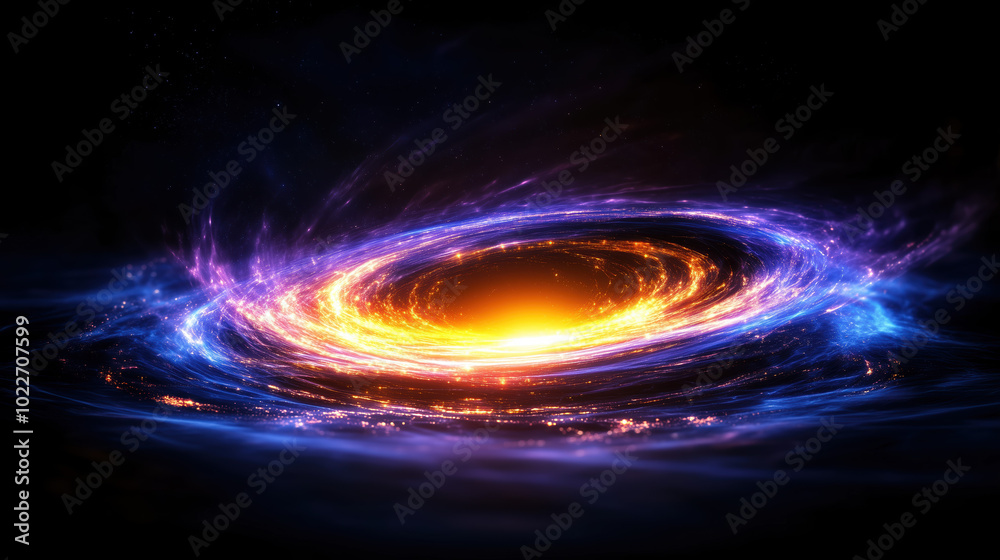 stunning cosmic scene featuring vibrant galaxy with swirling colors of ...