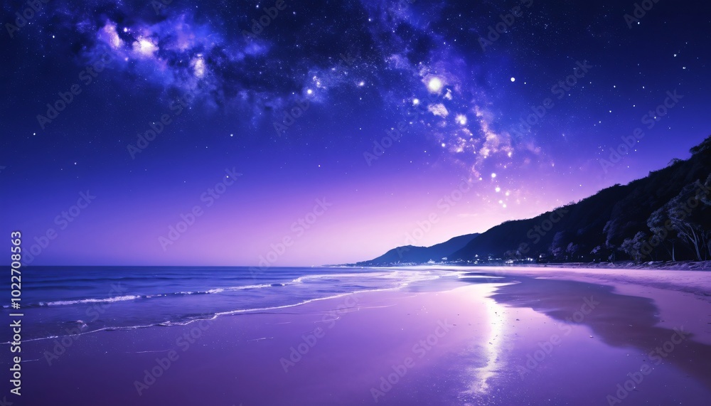Anime Beach at Night Anime Beach at Night