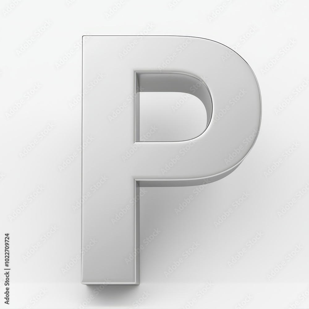 A Bold, Modern Representation of the Letter P Standing Out in Minimalist Design Against a Soft, Light Background A Bold, Modern Representation of the Letter P Standing Out in Minimalist Design Against a Soft, Light Background