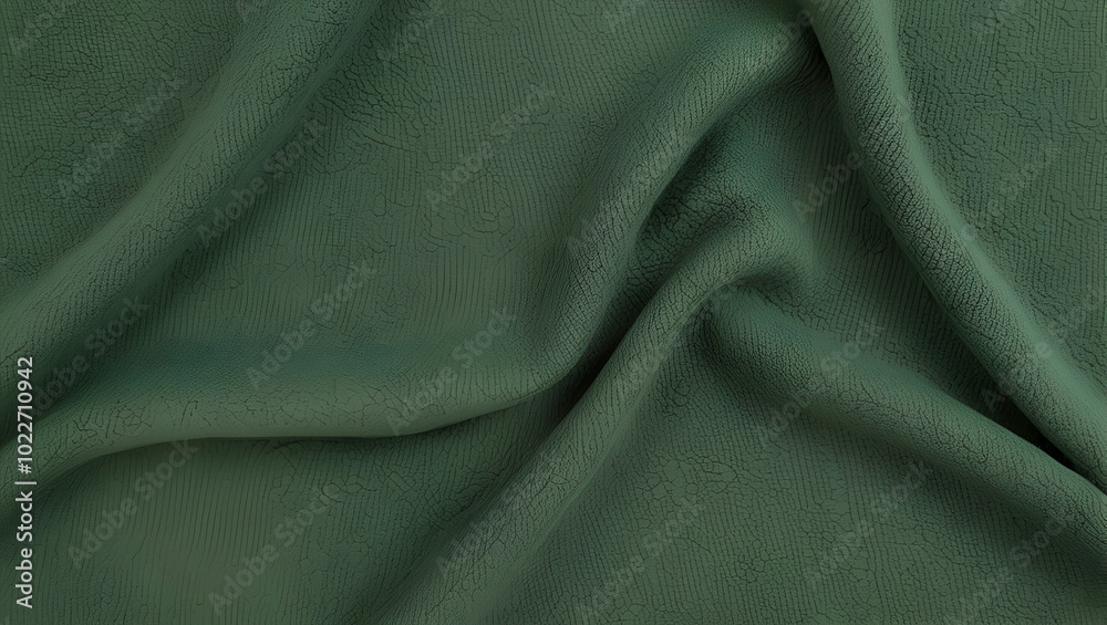 Fototapeta premium Abstract fabric green cotton texture background. 5000x2826 px.