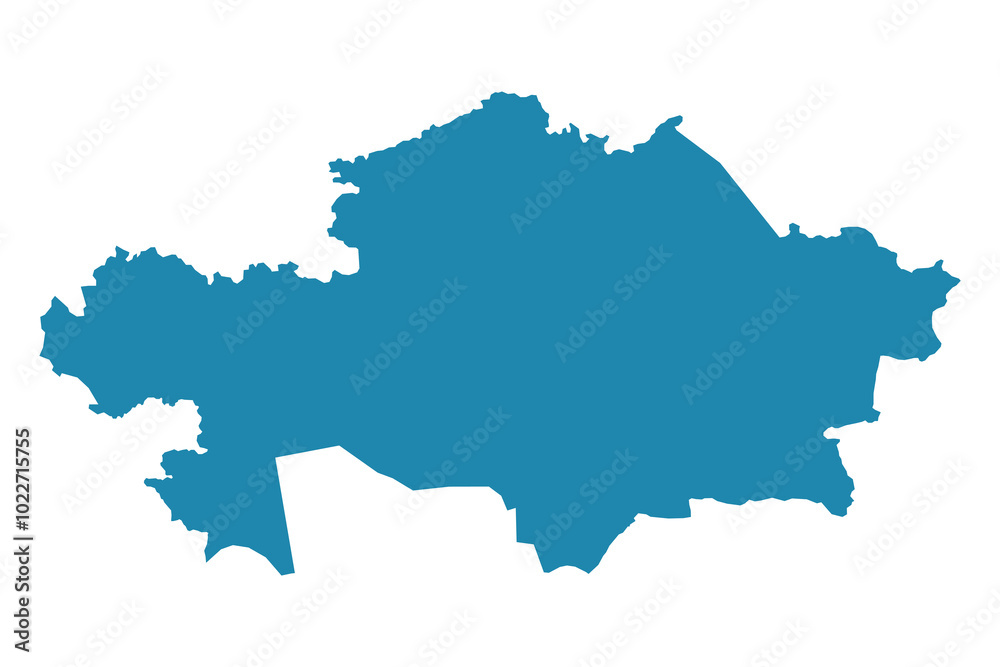 Abstract - High Detailed blue Map of Kazakhstan isolated on white background. for your web site design map logo, app, Travel. Vector illustration eps10. Abstract - High Detailed blue Map of Kazakhstan isolated on white background. for your web site design map logo, app, Travel. Vector illustration eps10.