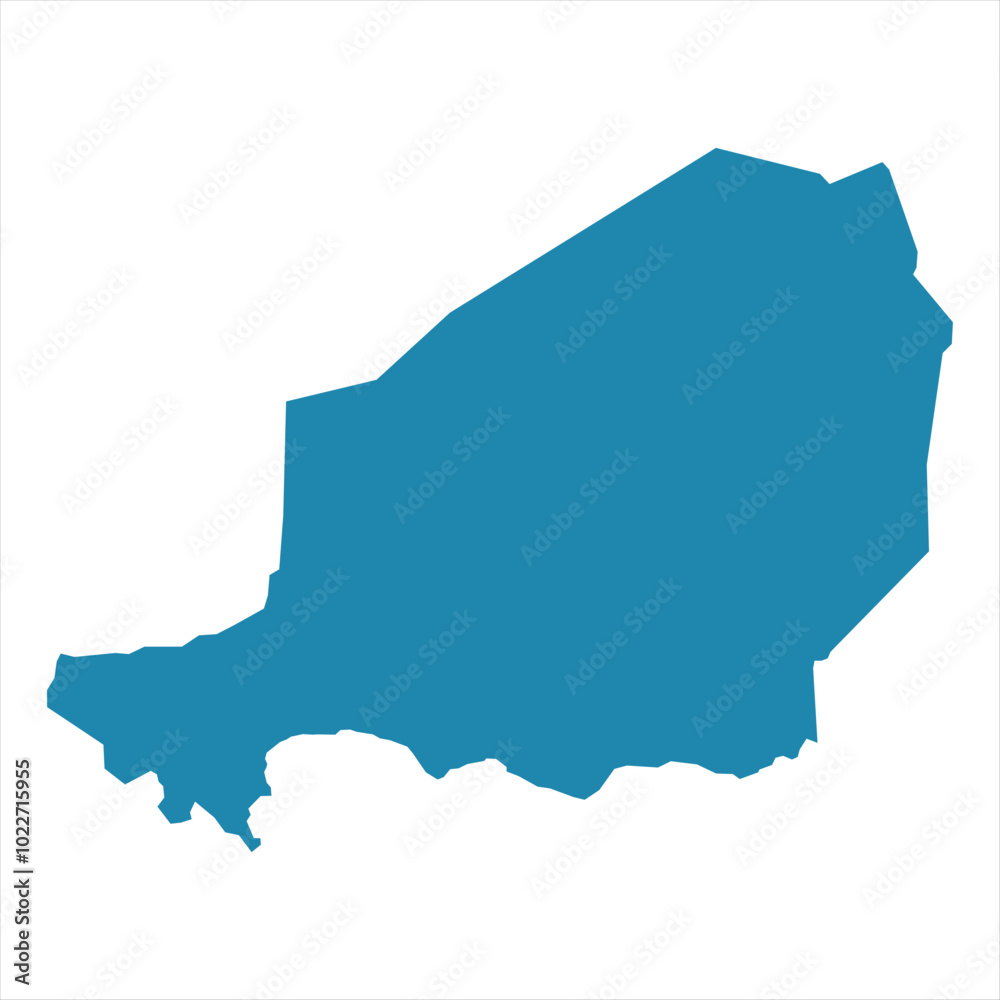 Abstract - High Detailed blue Map of Niger isolated on white background. for your web site design map logo, app, Travel. Vector illustration eps10. Abstract - High Detailed blue Map of Niger isolated on white background. for your web site design map logo, app, Travel. Vector illustration eps10.