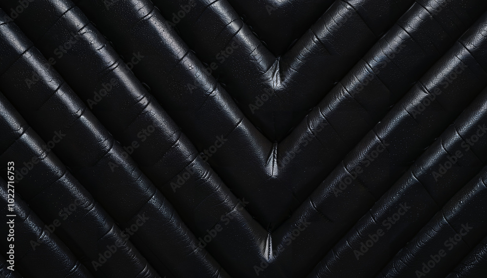 Fototapeta premium Texture en cuir noir matelassé