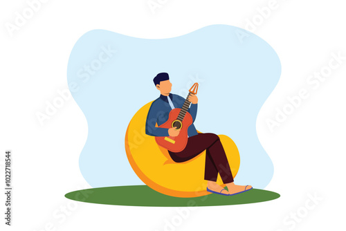 Weekend Activity Flat Design Illustration
