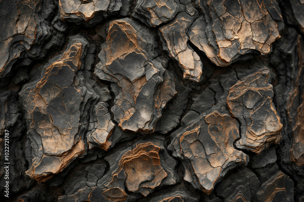 Detailed Close-Up of Old Tree Bark Showcasing Natural Patterns and Age. Generative AI Detailed Close-Up of Old Tree Bark Showcasing Natural Patterns and Age. Generative AI