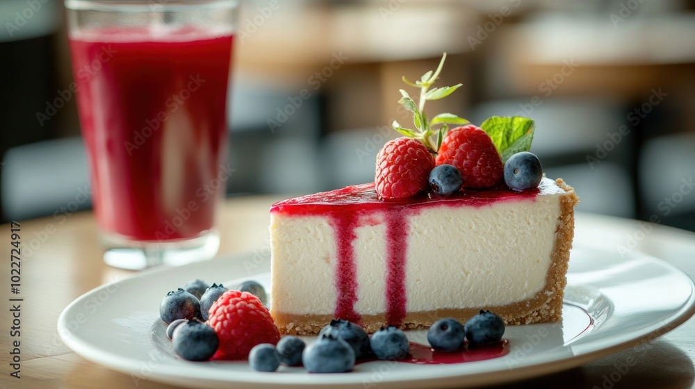 Delicious Cheesecake with Berries