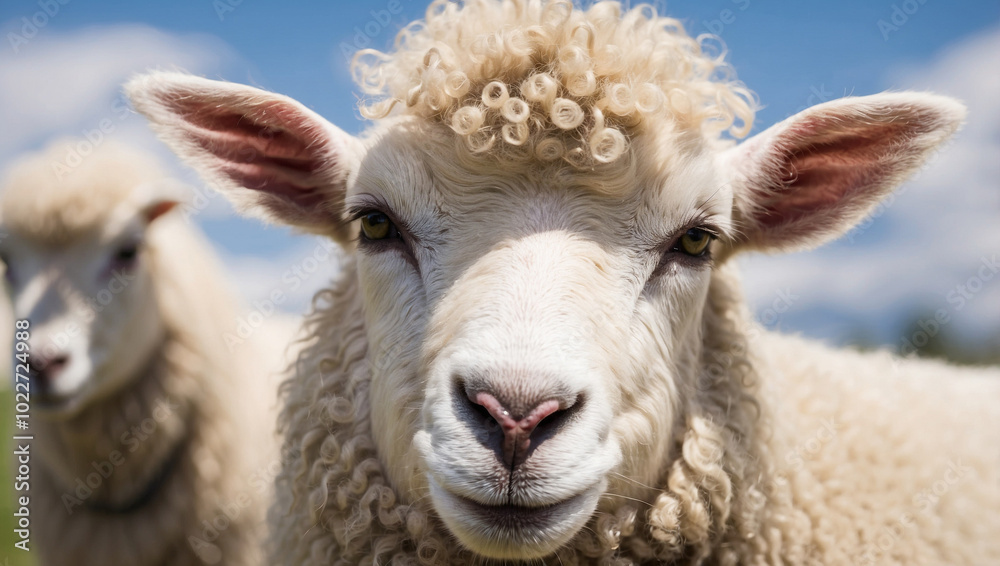 Closeup of a White Sheep Closeup of a White Sheep