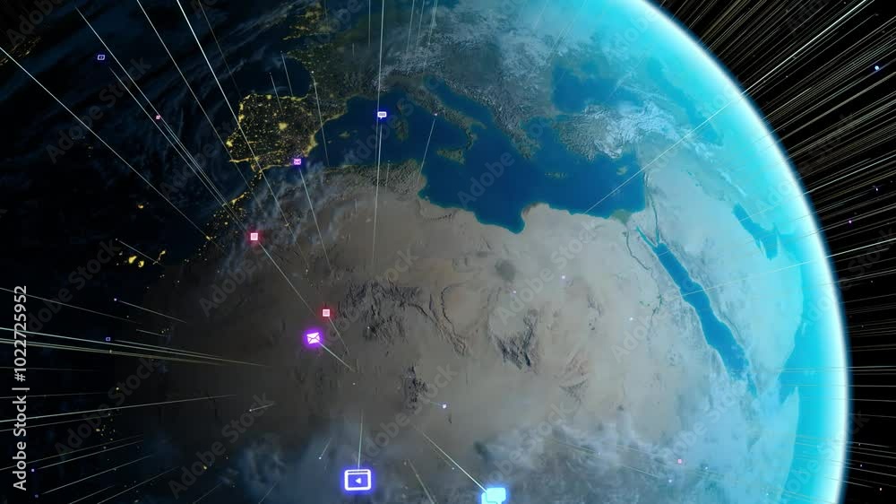 Global web activity day and night Global web activity day and night