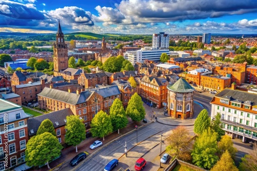 Wallpaper Mural Scenic View of Wolverhampton City in England Showcasing Historic Architecture and Urban Landscape Torontodigital.ca