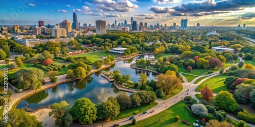 Scenic views of Lincoln Park Zoo featuring diverse animal exhibits and lush landscapes in Chicago photo