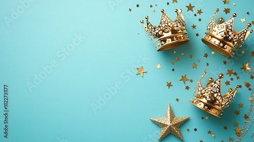 Background of Epiphany,Reyes Magos Ilustration Christmas，generated with AI.