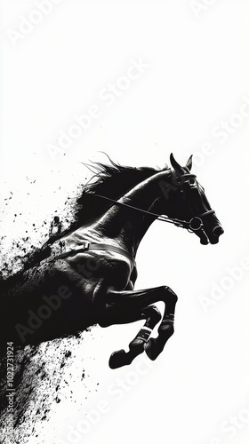 Minimalist Background of Geelong Cup Race: Sporty Design with Heart-Racing Speed on a Melbourne Beach at Sunrise
