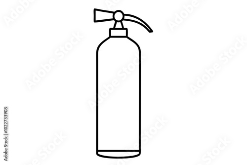 Extinguisher | vector silhouette illustration on white background