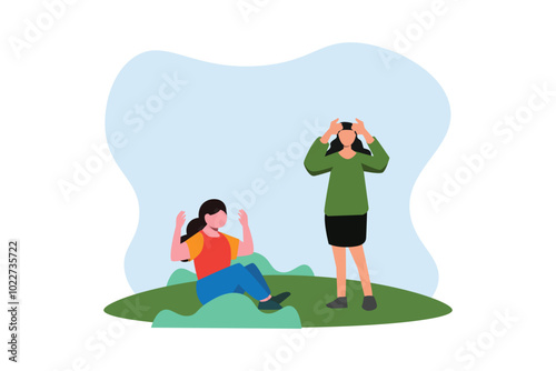 Weekend Activity Flat Design Illustration