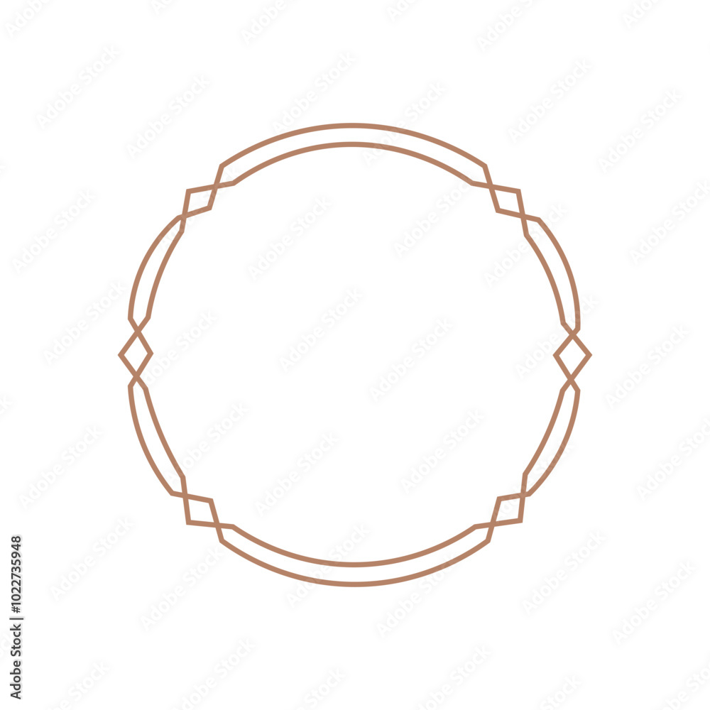 Art Deco Circle Frame