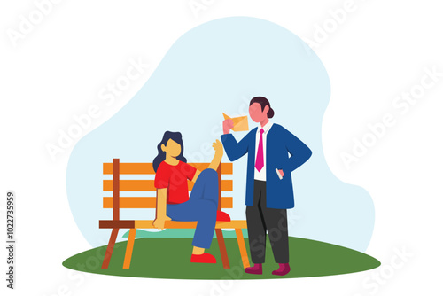 Weekend Activity Flat Design Illustration