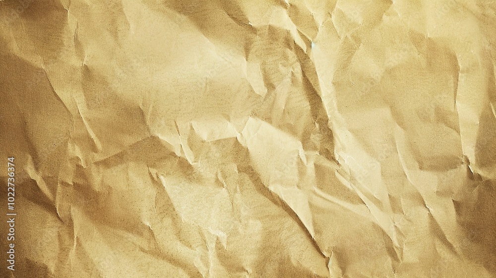 Obraz premium Abstract wrinkle brown paper texture background, blank paper pattern background