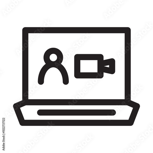 Video Tutorial Icon, Digital Learning Symbol, Online Learning, E Learning Sign, Technology Design Element