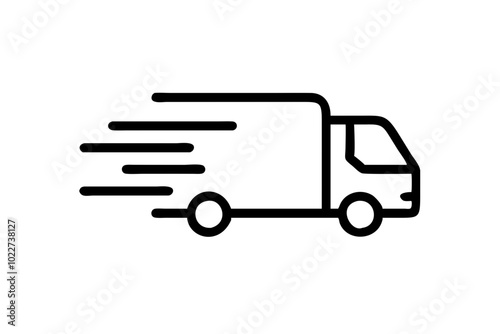 Delivery truck icon vector 
