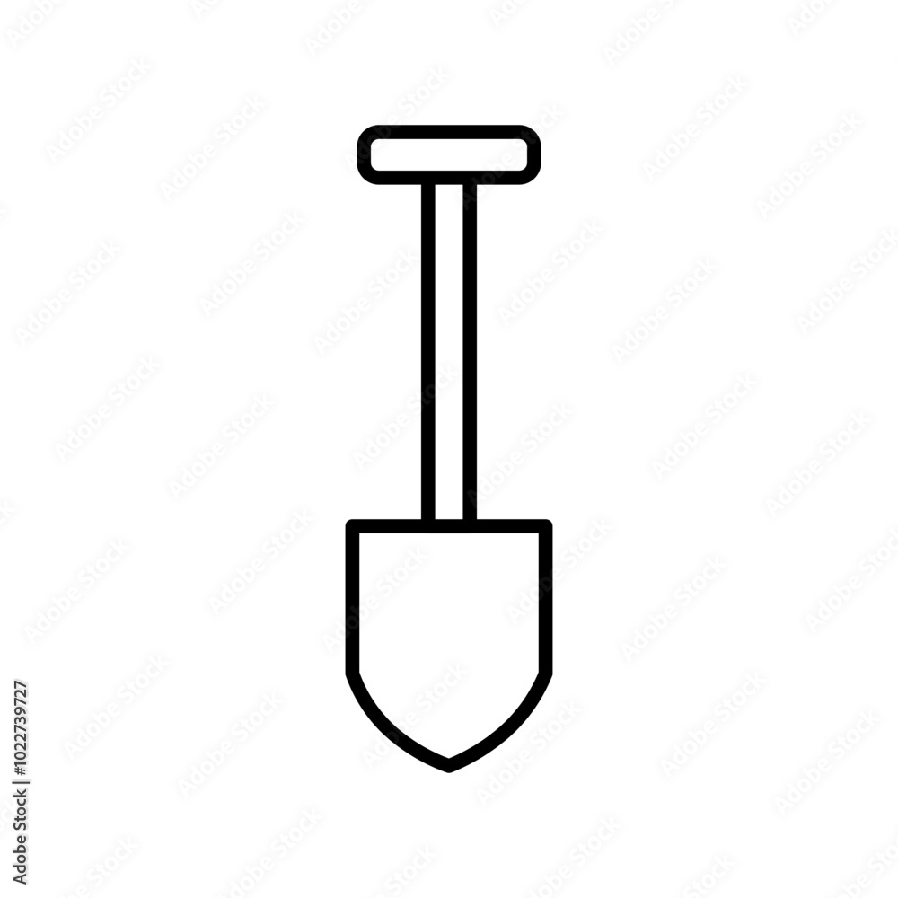 shovel line icon shovel line icon