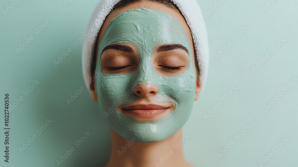A woman enjoying a soothing green facial mask, embodying relaxation and self-care. Her serene expression highlights the importance of wellness in daily life. A woman enjoying a soothing green facial mask, embodying relaxation and self-care. Her serene expression highlights the importance of wellness in daily life.